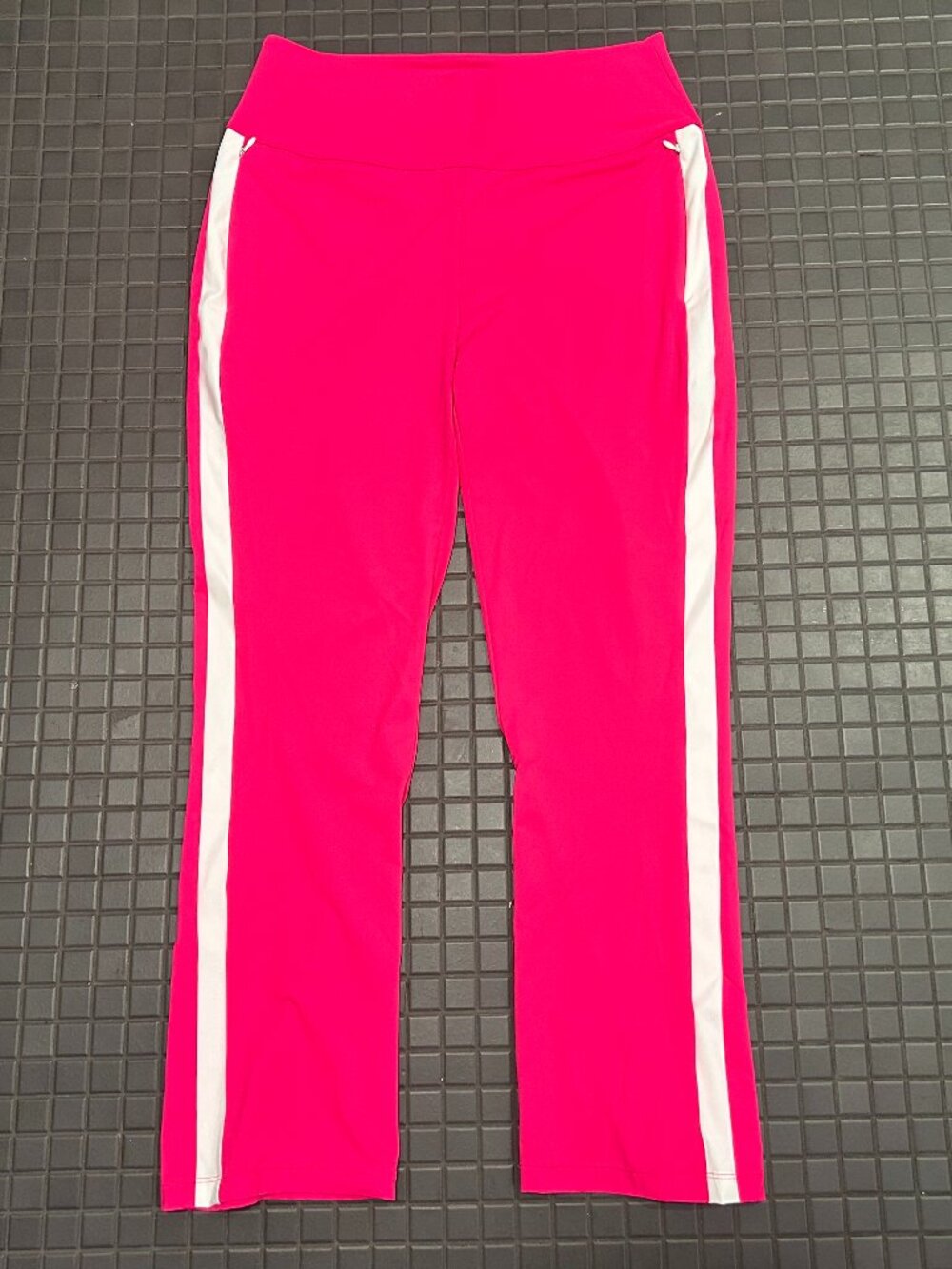 Kinona Hot Pink White Color Block Pull On Activewear Pants S Barely worn